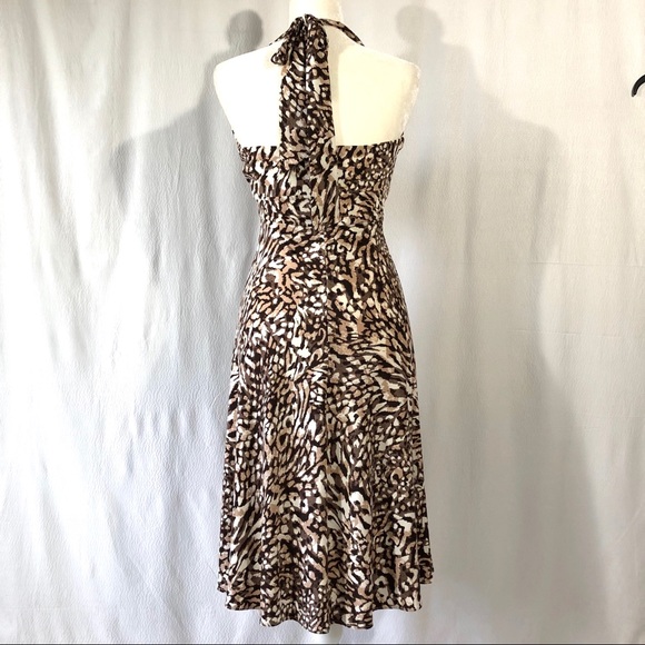 Calvin Klein retro print brown dress main image 0